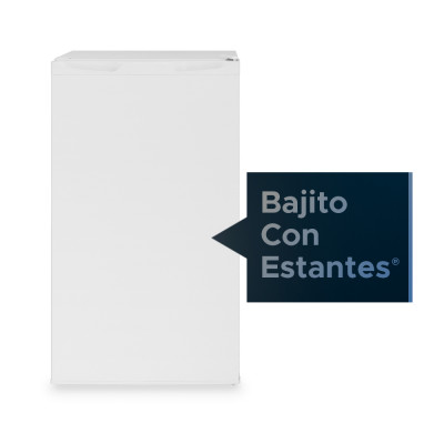 Freezer vertical bajo con estantes y capacidad 65lts Philco